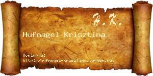Hufnagel Krisztina névjegykártya